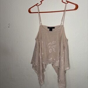 Paper Tee Boho Pink Crop Top Size Medium